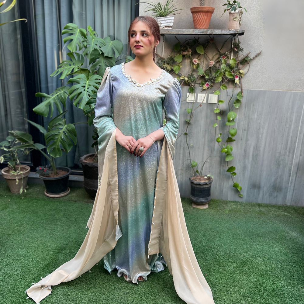 Ombre Metallic Gown
