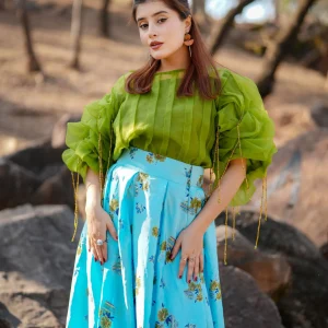 Aaraish Fusion: Lime & Sky Bloom Set