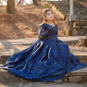 Aaraish Luxury: Royal Sapphire Gown