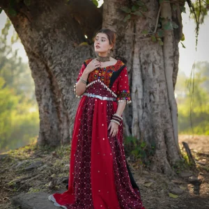 Aaraish Heritage: Laal Ajrak Sindhi Lehenga