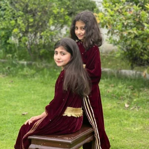 Aaraish Kids: Royal Velvet Kaftan