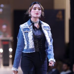 Lace Bloom Denim Jacket