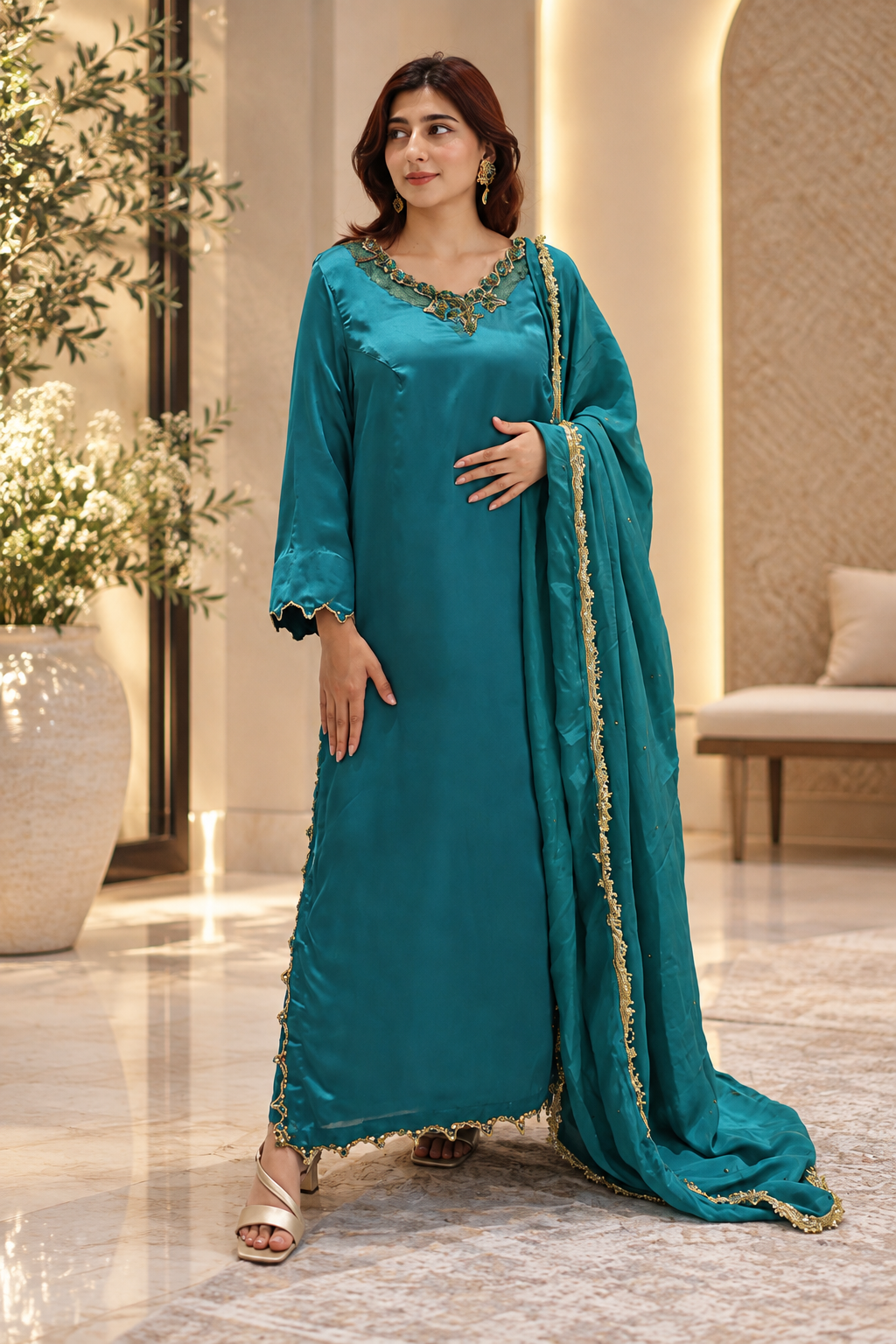 Meher-Teal Elegance - Image 2
