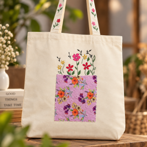 Floral Heritage Tote Bag-The Artisan Carryall