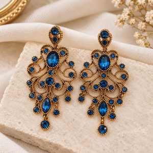 Royal Sapphire Blue Chandelier Earrings